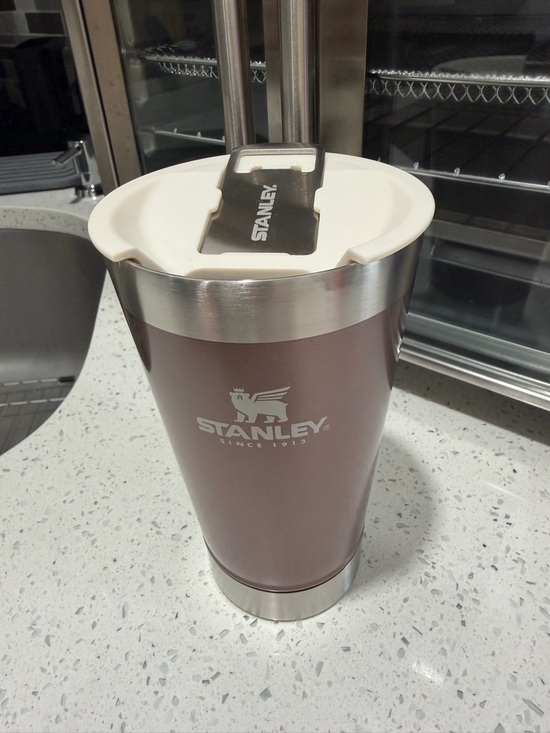 Stanley Other - Stanley Mauve Pink Travel Tumbler with Cream Lid and Stainless Trim